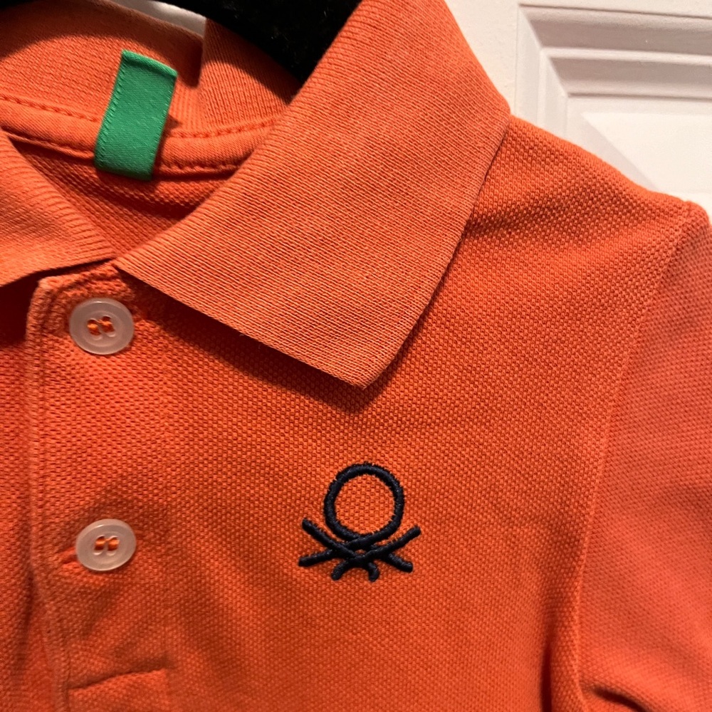 4/$20 BENETTON 1Y boys polo orange